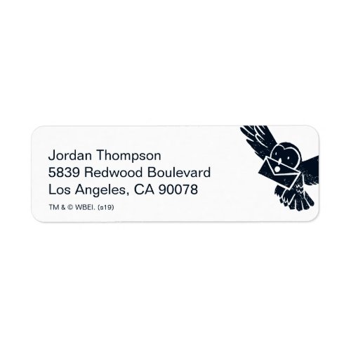 HARRY POTTER Hedwig Delivering Holiday Letter Label