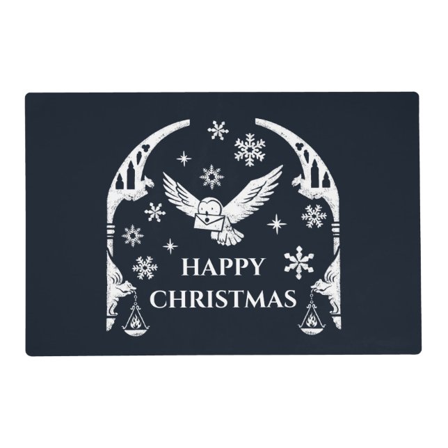 HARRY POTTER™ Hedwig Delivering Holiday Letter Placemat (Front)