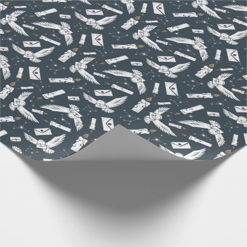 HARRY POTTER Hedwig Delivering Letters Pattern Wrapping Paper