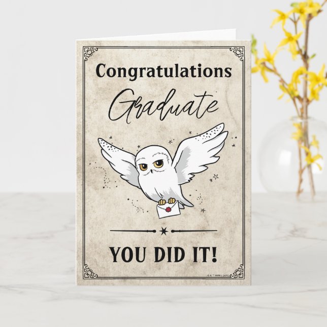 Harry Potter | Hedwig Graduation Card | Zazzle
