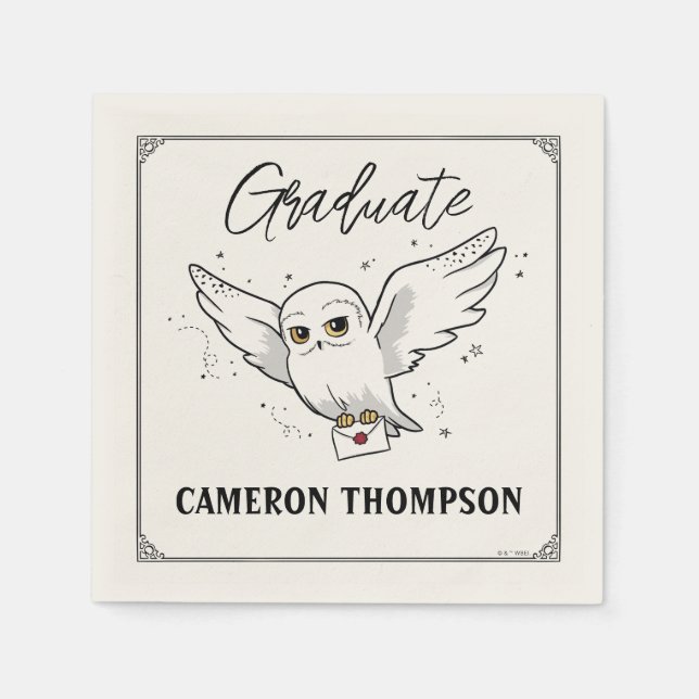 Harry Potter | Hedwig Graduation Napkins (Front)