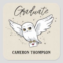 Harry Potter | Hedwig Graduation Square Sticker