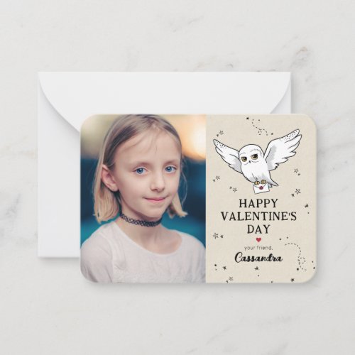 Harry Potter  Hedwig  Happy Valentines Day Note Card