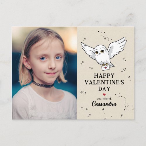 Harry Potter  Hedwig Happy Valentines Day Postcard