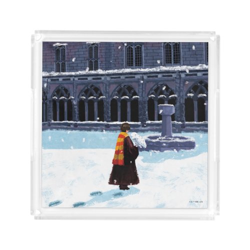 HARRY POTTER  Hedwig in HOGWARTS Courtyard Acrylic Tray