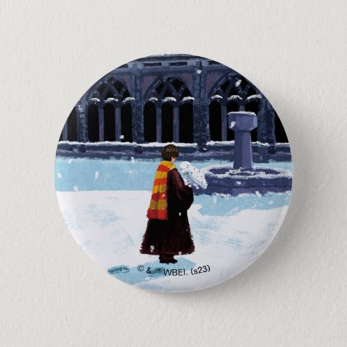 HARRY POTTER  Hedwig in HOGWARTS Courtyard Button