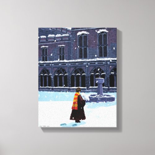 HARRY POTTER  Hedwig in HOGWARTS Courtyard Canvas Print