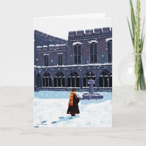 HARRY POTTER  Hedwig in HOGWARTS Courtyard Card