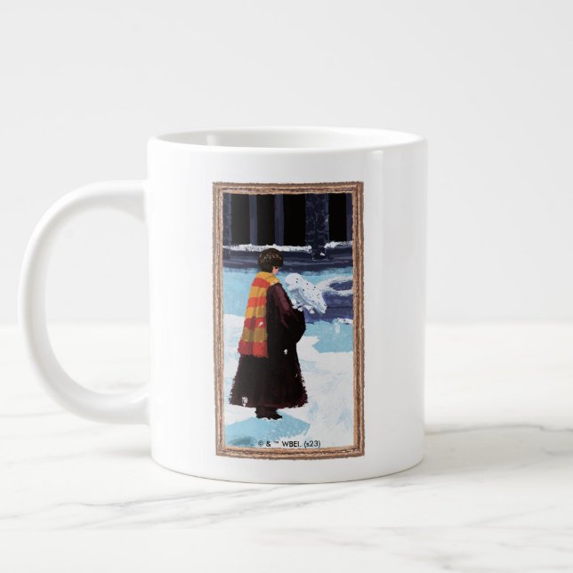 HARRY POTTER™ & Hedwig in HOGWARTS™ Courtyard Giant Coffee Mug (Left)