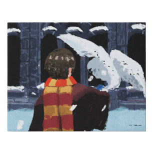 HARRY POTTER™ & Hedwig in the Snow Faux Canvas Print