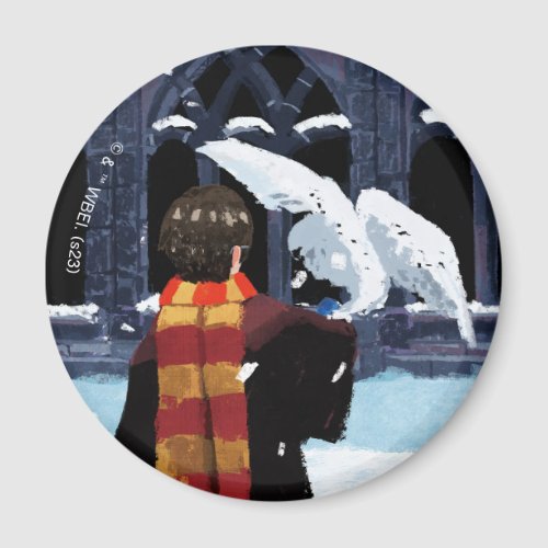 HARRY POTTER  Hedwig in the Snow Magnet