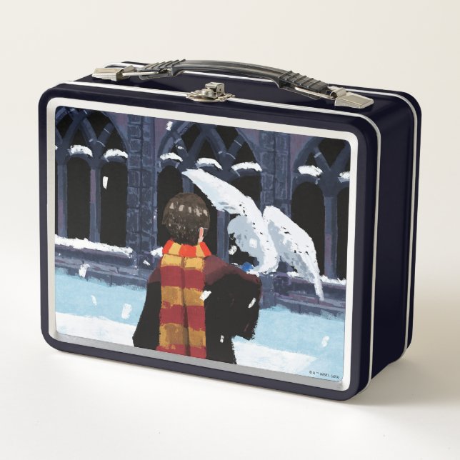 HARRY POTTER™ & Hedwig in the Snow Metal Lunch Box (Front)
