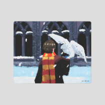 HARRY POTTER™ & Hedwig in the Snow Metal Print