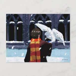 HARRY POTTER™ & Hedwig in the Snow Postcard
