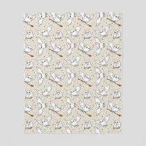 Harry Potter | Hedwig Pattern - Baby Shower Fleece Blanket