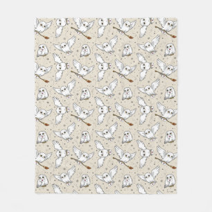 Harry Potter Hedwig Pattern - Baby Shower Fleece Blanket