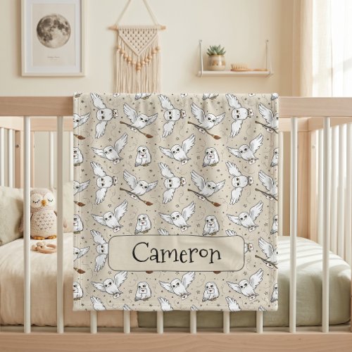 Harry Potter | Hedwig Pattern - Baby Shower Fleece Blanket