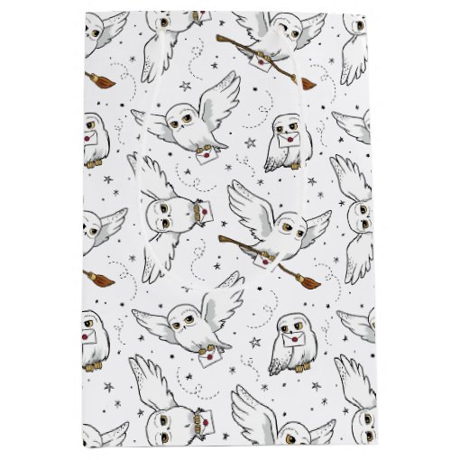 Harry Potter | Hedwig Pattern - Baby Shower Medium Gift Bag | Zazzle