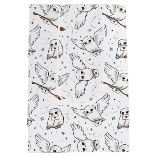Harry Potter | Hedwig Pattern - Baby Shower Medium Gift Bag | Zazzle