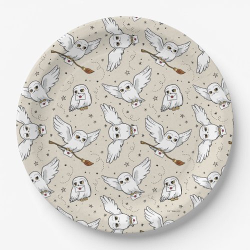 Harry Potter  Hedwig Pattern _ Baby Shower Paper Plates