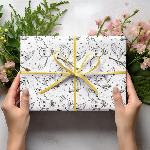 Harry Potter   Hedwig Pattern - Baby Shower Wrapping Paper