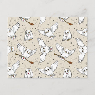 Harry Potter Hedwig Pattern Postcard
