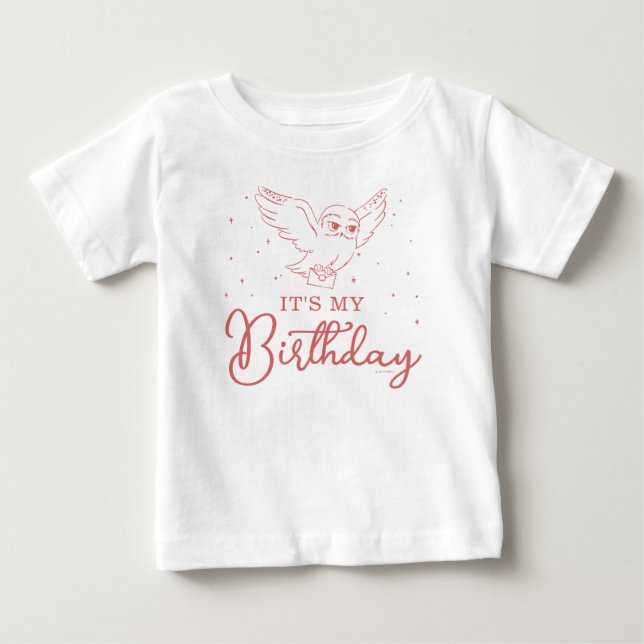 Harry Potter Hedwig Pink Magical Birthday Baby T-Shirt (Front)