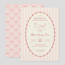Harry Potter Hedwig Pink Magical Birthday Invitation