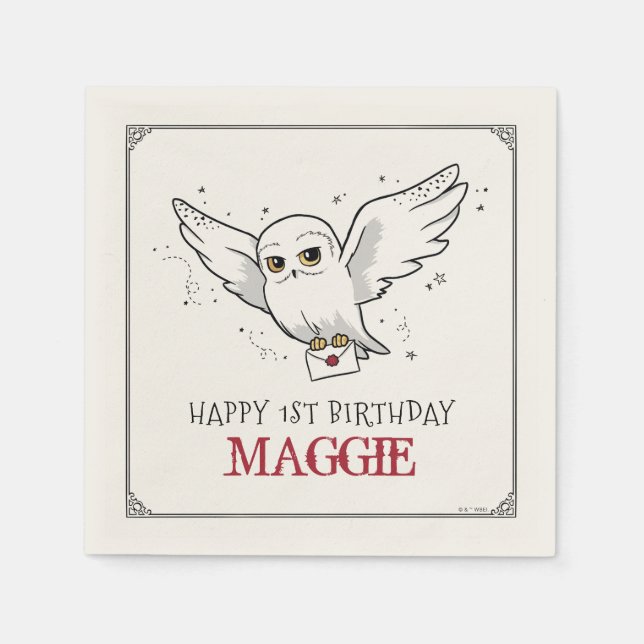 Harry Potter | Hedwig Special Delivery Birthday Napkins (Front)