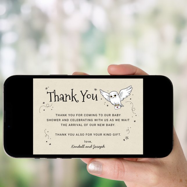 Harry Potter | Hedwig - Thank You Invitation (Front Digital)