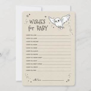 Harry Potter - Hedwig   Wishes for Baby Invitation