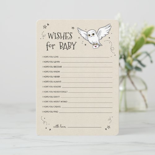 Harry Potter _ Hedwig  Wishes for Baby Invitation