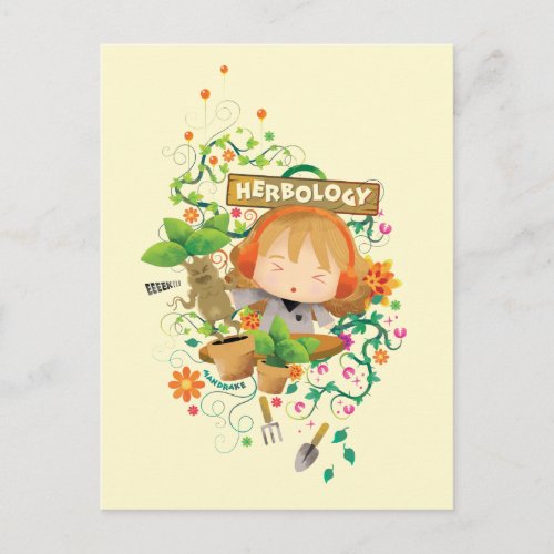Harry Potter  Hermione Herbology Class Graphic Postcard