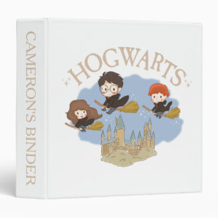 HARRY POTTER™, Hermione, & Ron Fly Over HOGWARTS™ 3 Ring Binder
