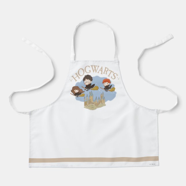 HARRY POTTER™, Hermione, & Ron Fly Over HOGWARTS™ Apron (Front)