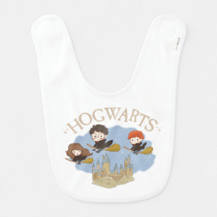 HARRY POTTER™, Hermione, & Ron Fly Over HOGWARTS™ Baby Bib