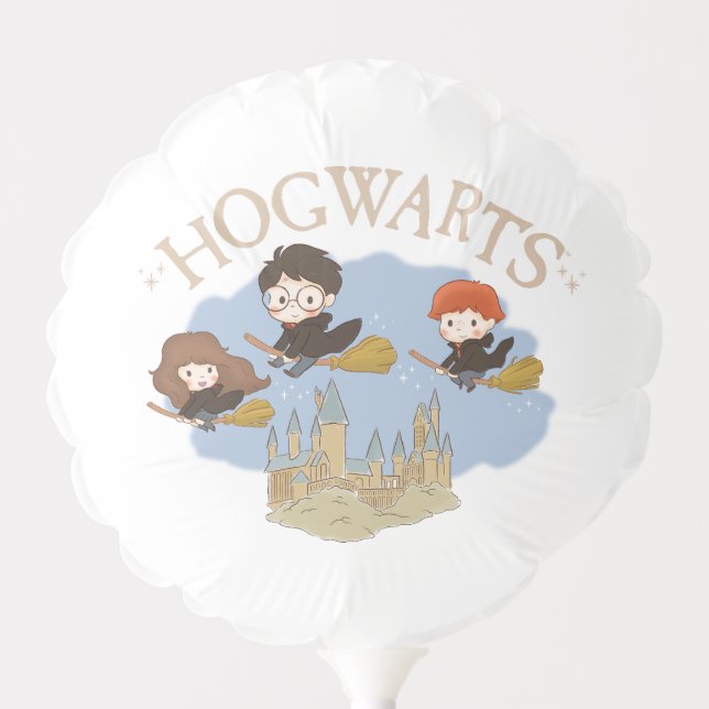 HARRY POTTER™, Hermione, & Ron Fly Over HOGWARTS™ Balloon (Front)