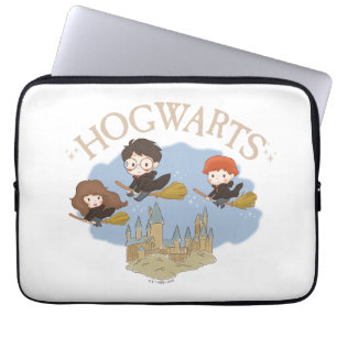 HARRY POTTER™, Hermione, & Ron Fly Over HOGWARTS™ Laptop Sleeve