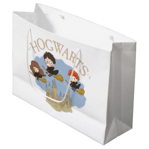 HARRY POTTER Hermione  Ron Fly Over HOGWARTS Large Gift Bag