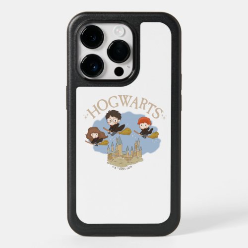 HARRY POTTER Hermione  Ron Fly Over HOGWARTS OtterBox iPhone 14 Pro Case