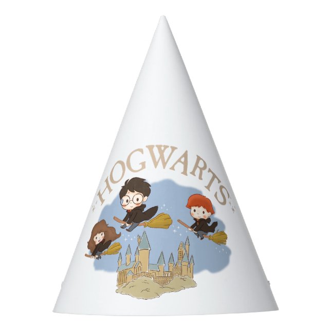 HARRY POTTER™, Hermione, & Ron Fly Over HOGWARTS™ Party Hat (Front)