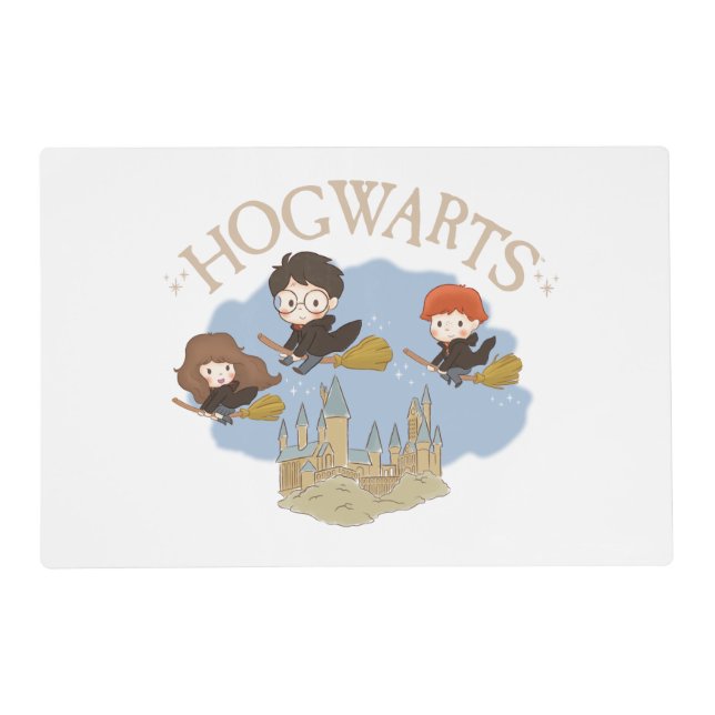 HARRY POTTER™, Hermione, & Ron Fly Over HOGWARTS™ Placemat (Front)