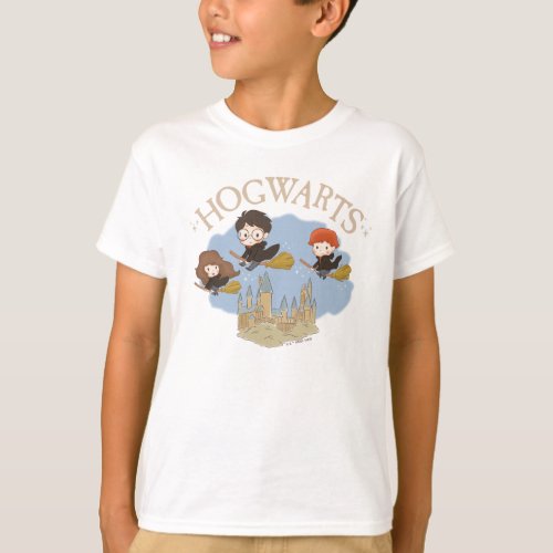 HARRY POTTERâ Hermione  Ron Fly Over HOGWARTSâ T_Shirt
