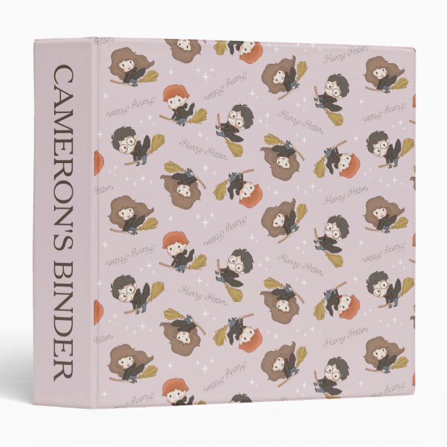HARRY POTTER™, Hermione, & Ron Flying Pattern 3 Ring Binder (Front/Spine)