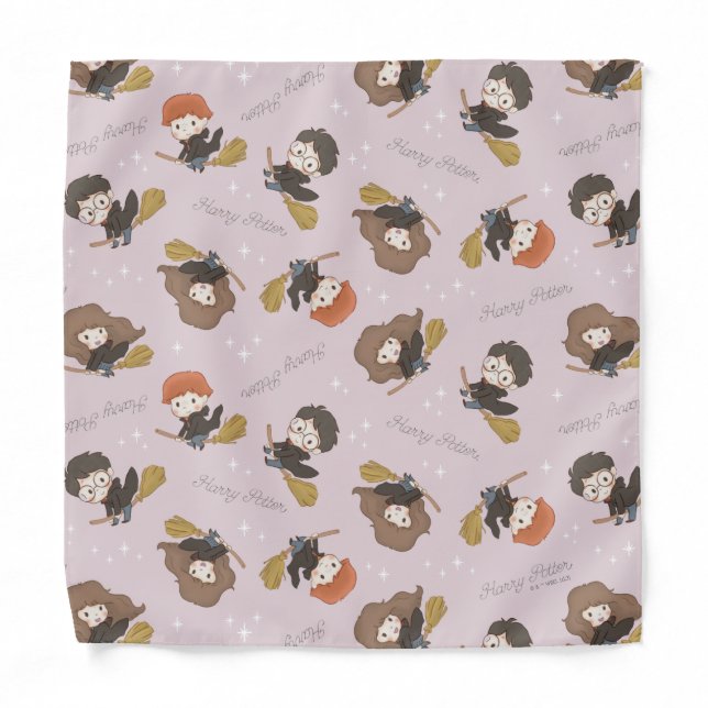 HARRY POTTER™, Hermione, & Ron Flying Pattern Bandana (Front)
