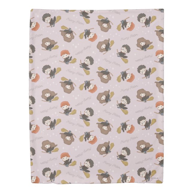 HARRY POTTER™, Hermione, & Ron Flying Pattern Duvet Cover (Front)
