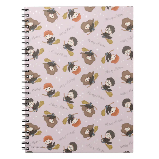HARRY POTTER™, Hermione, & Ron Flying Pattern Notebook | Zazzle
