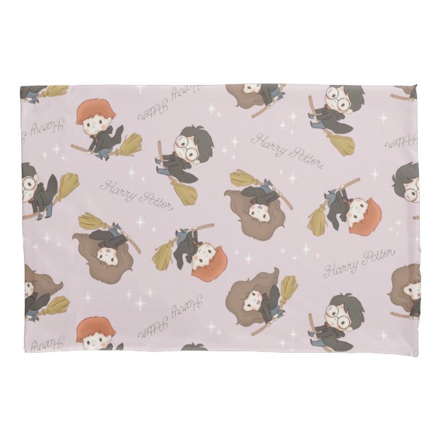 HARRY POTTER™, Hermione, & Ron Flying Pattern Pillow Case (Front)