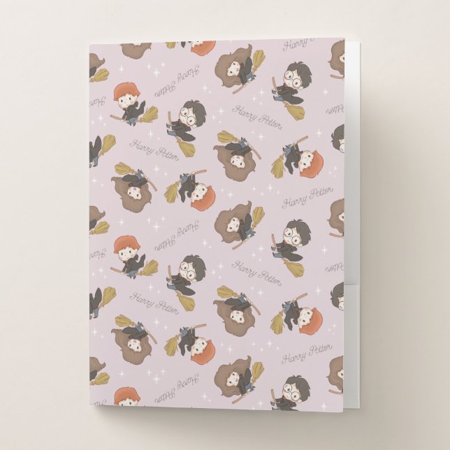 HARRY POTTER™, Hermione, & Ron Flying Pattern Pocket Folder (Front)