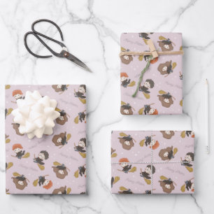 HARRY POTTER™, Hermione, & Ron Flying Pattern Wrapping Paper Sheets
